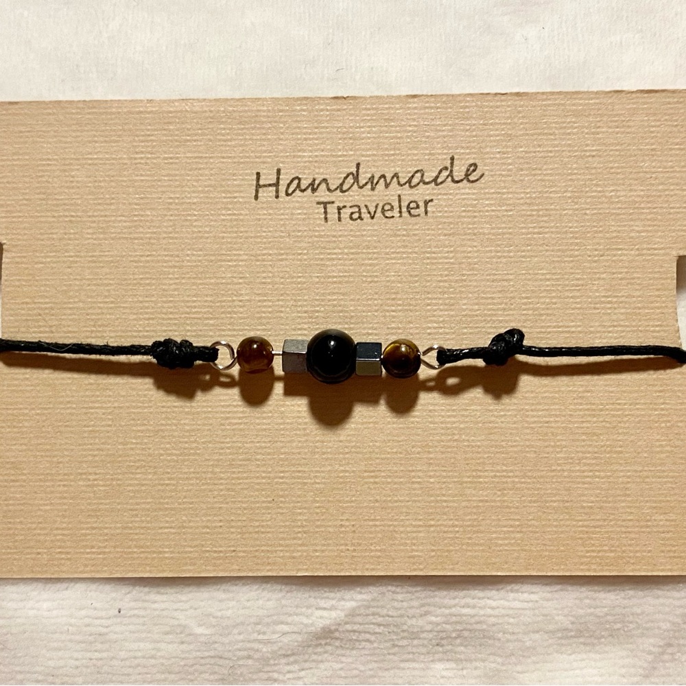 Protection Natural Gemstone Bracelet, adjustable